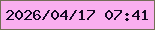 文字の大きさ：3、枠の色：736e56、背景の色：f9afef、文字の色：130924 無料ブログパーツのブログ時計