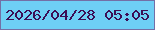 文字の大きさ：3、枠の色：736fa6、背景の色：6ecff5、文字の色：3c0e56 無料ブログパーツのブログ時計