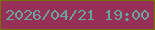 文字の大きさ：3、枠の色：737204、背景の色：973057、文字の色：69a49e 無料ブログパーツのブログ時計