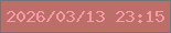 文字の大きさ：3、枠の色：73737b、背景の色：bc6e69、文字の色：f799a6 無料ブログパーツのブログ時計