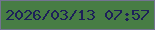 文字の大きさ：2、枠の色：737391、背景の色：477d44、文字の色：1d2059 無料ブログパーツのブログ時計