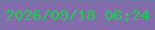 文字の大きさ：3、枠の色：7374a5、背景の色：846cac、文字の色：13d548 無料ブログパーツのブログ時計