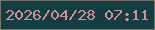 文字の大きさ：1、枠の色：737568、背景の色：123e44、文字の色：d49093 無料ブログパーツのブログ時計