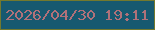 文字の大きさ：3、枠の色：73792e、背景の色：175970、文字の色：b07179 無料ブログパーツのブログ時計