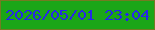 文字の大きさ：4、枠の色：737b22、背景の色：1ba618、文字の色：2627e8 無料ブログパーツのブログ時計