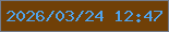 文字の大きさ：4、枠の色：737c8c、背景の色：704007、文字の色：50a3eb 無料ブログパーツのブログ時計