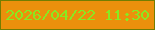 文字の大きさ：1、枠の色：737d01、背景の色：eb900c、文字の色：89e921 無料ブログパーツのブログ時計