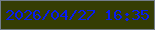 文字の大きさ：3、枠の色：737d8a、背景の色：353d04、文字の色：071cf1 無料ブログパーツのブログ時計