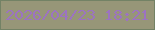 文字の大きさ：5、枠の色：738265、背景の色：979678、文字の色：9c73c1 無料ブログパーツのブログ時計