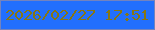 文字の大きさ：3、枠の色：7383be、背景の色：226ffd、文字の色：867614 無料ブログパーツのブログ時計