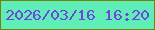 文字の大きさ：3、枠の色：738404、背景の色：5fedb8、文字の色：7045de 無料ブログパーツのブログ時計