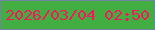 文字の大きさ：1、枠の色：7384a2、背景の色：42ad40、文字の色：f8165c 無料ブログパーツのブログ時計