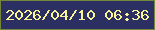 文字の大きさ：3、枠の色：738538、背景の色：2b2f61、文字の色：f9f497 無料ブログパーツのブログ時計