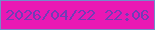 文字の大きさ：2、枠の色：738bc9、背景の色：e918b4、文字の色：733cb6 無料ブログパーツのブログ時計