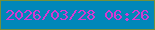 文字の大きさ：3、枠の色：73903b、背景の色：0187b9、文字の色：d43ad1 無料ブログパーツのブログ時計