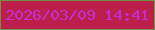 文字の大きさ：3、枠の色：739143、背景の色：bc1f4b、文字の色：c42ece 無料ブログパーツのブログ時計