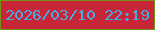 文字の大きさ：3、枠の色：739216、背景の色：c72638、文字の色：4aa9e1 無料ブログパーツのブログ時計