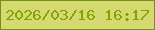 文字の大きさ：3、枠の色：739318、背景の色：d4da70、文字の色：87a208 無料ブログパーツのブログ時計