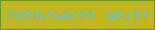 文字の大きさ：3、枠の色：73951c、背景の色：c0b71f、文字の色：61c1c6 無料ブログパーツのブログ時計