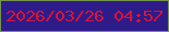 文字の大きさ：2、枠の色：739549、背景の色：2e1b8a、文字の色：dc1332 無料ブログパーツのブログ時計