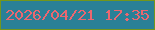 文字の大きさ：5、枠の色：73961c、背景の色：2a8097、文字の色：eb6770 無料ブログパーツのブログ時計