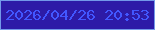 文字の大きさ：3、枠の色：7399e9、背景の色：2d1ba7、文字の色：4257ff 無料ブログパーツのブログ時計