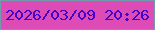 文字の大きさ：4、枠の色：739aac、背景の色：dd4bb7、文字の色：4401c7 無料ブログパーツのブログ時計