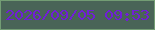 文字の大きさ：5、枠の色：739d74、背景の色：496457、文字の色：711ed7 無料ブログパーツのブログ時計
