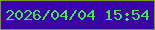 文字の大きさ：2、枠の色：739e1d、背景の色：3a03a4、文字の色：48e655 無料ブログパーツのブログ時計