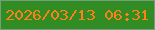文字の大きさ：2、枠の色：739e80、背景の色：328c24、文字の色：fd8119 無料ブログパーツのブログ時計