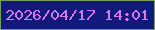 文字の大きさ：1、枠の色：739f63、背景の色：12197c、文字の色：d978e8 無料ブログパーツのブログ時計