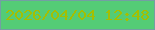 文字の大きさ：3、枠の色：739fa3、背景の色：54cc76、文字の色：a4bf02 無料ブログパーツのブログ時計