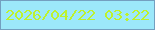 文字の大きさ：4、枠の色：739fc0、背景の色：9ce8fa、文字の色：bdf22d 無料ブログパーツのブログ時計