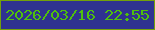 文字の大きさ：2、枠の色：73a10a、背景の色：2f3290、文字の色：4fc00c 無料ブログパーツのブログ時計