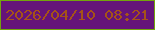 文字の大きさ：3、枠の色：73a40c、背景の色：651479、文字の色：a55317 無料ブログパーツのブログ時計