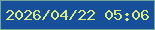文字の大きさ：2、枠の色：73a69a、背景の色：174f9a、文字の色：d7ed82 無料ブログパーツのブログ時計