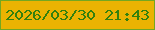 文字の大きさ：1、枠の色：73a721、背景の色：eab302、文字の色：32800e 無料ブログパーツのブログ時計