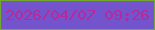 文字の大きさ：2、枠の色：73a72d、背景の色：7454cc、文字の色：b42a99 無料ブログパーツのブログ時計