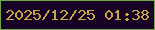 文字の大きさ：1、枠の色：73a747、背景の色：160326、文字の色：c9a844 無料ブログパーツのブログ時計