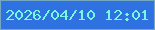 文字の大きさ：3、枠の色：73a8c0、背景の色：2f71e0、文字の色：75f9e1 無料ブログパーツのブログ時計