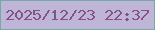 文字の大きさ：4、枠の色：73a9a7、背景の色：bfb5d6、文字の色：85518b 無料ブログパーツのブログ時計