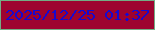 文字の大きさ：3、枠の色：73ac85、背景の色：9e0330、文字の色：1608d0 無料ブログパーツのブログ時計