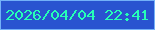 文字の大きさ：2、枠の色：73b1f8、背景の色：2954d0、文字の色：26ffb7 無料ブログパーツのブログ時計