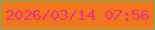 文字の大きさ：4、枠の色：73b25c、背景の色：ef771c、文字の色：fa2984 無料ブログパーツのブログ時計