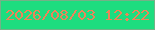 文字の大きさ：5、枠の色：73b287、背景の色：1ddd7f、文字の色：ed8459 無料ブログパーツのブログ時計