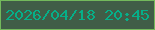 文字の大きさ：5、枠の色：73b95c、背景の色：405d47、文字の色：06af89 無料ブログパーツのブログ時計
