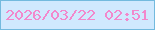 文字の大きさ：4、枠の色：73bade、背景の色：d0e9fe、文字の色：f288cc 無料ブログパーツのブログ時計