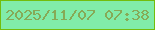 文字の大きさ：5、枠の色：73bd0c、背景の色：81eca9、文字の色：86aa56 無料ブログパーツのブログ時計