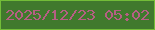 文字の大きさ：5、枠の色：73bd38、背景の色：40792d、文字の色：b65f84 無料ブログパーツのブログ時計