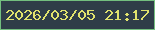 文字の大きさ：4、枠の色：73bf7f、背景の色：2f3d48、文字の色：e1e36d 無料ブログパーツのブログ時計